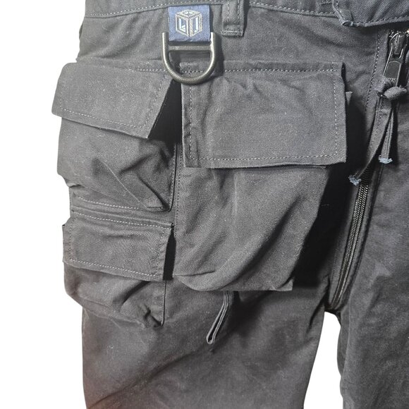 Tactical Cargo Utility Shorts Black Multi-Pocket Design With D-Rings & Zippers F - Picture 3 of 9